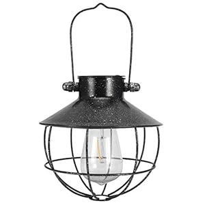 Hanglamp op zonne-energie, lantaarn op zonne-energie LED-buitenverlichting Hangende decorverlichting Warm wit ijzer…