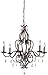 Feiss F1798/6PBR Mademoiselle Crystal Candle Chandelier Lighting, Bronze, 6-Light, 360watts