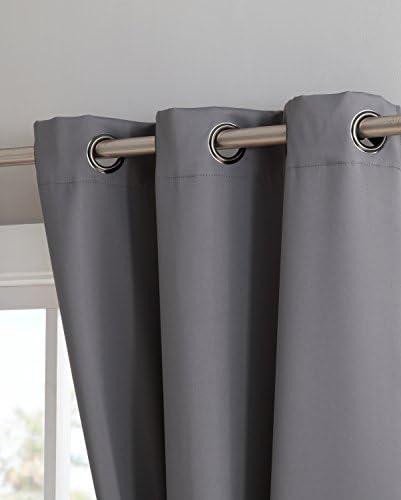 Lana - Premium Thermal Insulated Blackout Curtain - Luxury Solid Draperies - Advanced Insulation Technology - Blocks 99% of Sunlight - Perfect for Any Room (54"W x 84"L - Single Panel, Light Grey)