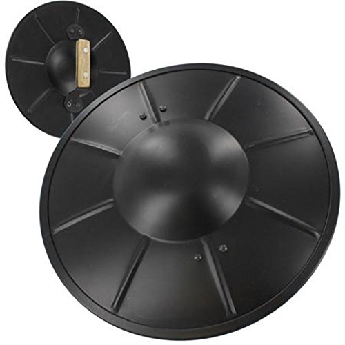 Medieval Archer's Shield Black Fluted Buckler