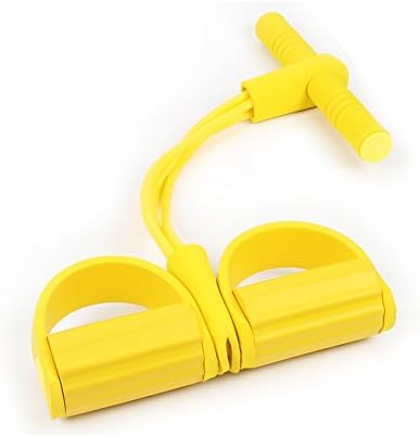 LvDD Resistance Band Yoga Sports Equipment for Belly Abdomen Waist Arm Leg Exercise, Elastic Bodybuilding Fitness Slimming Training Exercise Bands, Portable Home GYM Sit-ups Device (Yellow)
