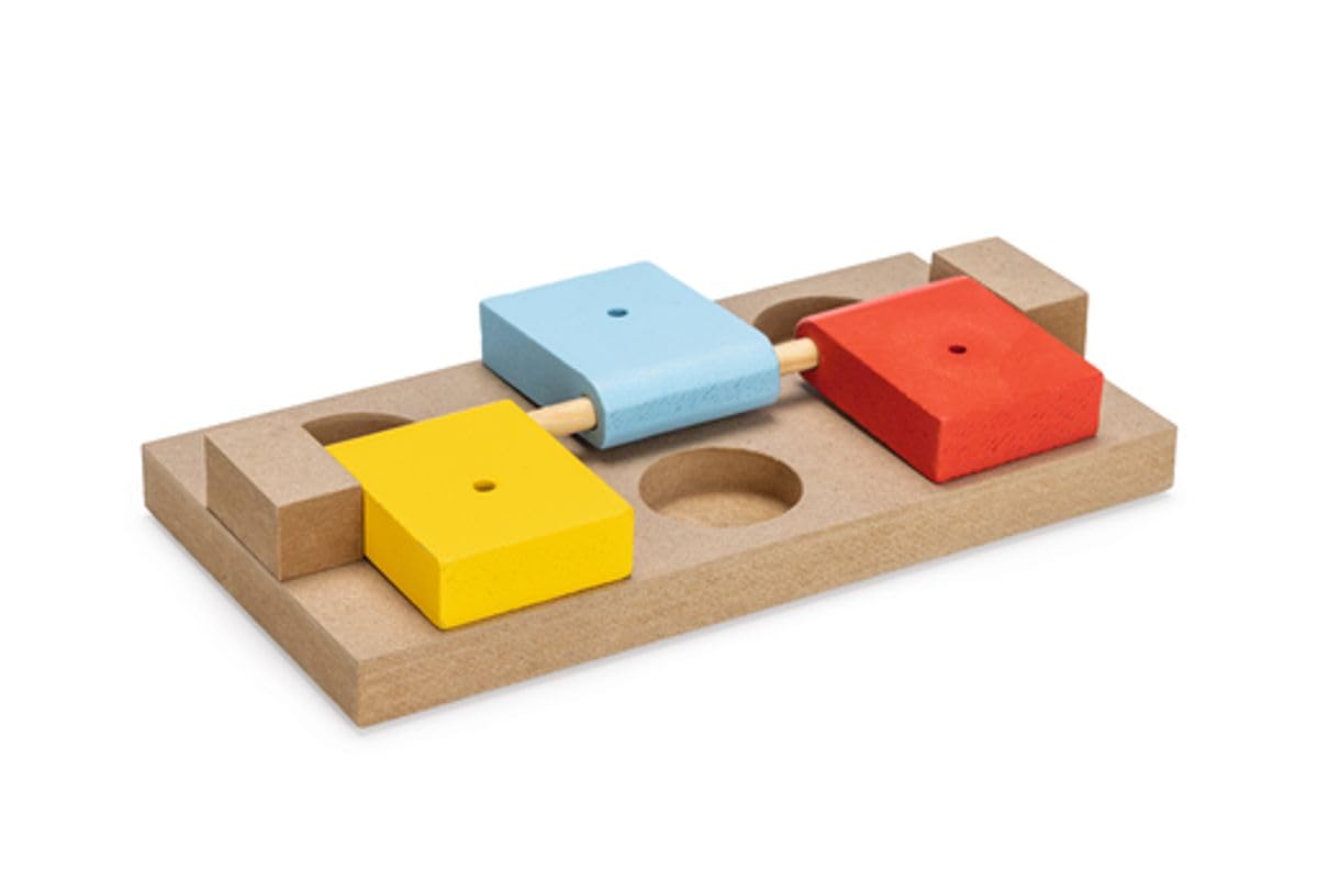 Karlie 43010 Activity Toy Puppy Wooden Colourful Clays 23 x 12 x 4 cm One Size Natural