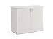 Suncast 97-Gallon Large Deck Cabinet Box - Lightweight Resin Indoor/Outdoor Storage Container for Patio Cushions and Gardening Tools - Store Items on Patio, Garage, Yard - White
