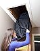 Duck Brand Stairway Attic Cover, Energy Saving Attic Insulation Cover Fits Openings up to 25.5 Inches by 54 Inches for Year-Round Weatherization, Black, 286209