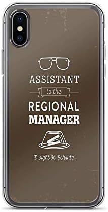 iPhone X Case iPhone Xs Case Clear Anti-Scratch The Office Dunder Mifflin - Assistant to The Regional Manager Cover Phone Cases for iPhone X/iPhone Xs, Crystal Clear