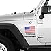 Reflective Full Color American Flag Stickers 2 Pairs Bundle 3