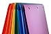 STEMSFX 6 Pack Heavy Duty Plastic 2 Pocket Folder Hole Punched (Assorted Colors) for Letter Size Papers, Includes Business Card Slot