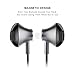 Bluetooth Headphones, Wireless Sport Earphones, In-Ear HD HiFi Stereo Earphone with Mic, Secure Fit, Noise Cancelling, Sweatproof, IPX4 Waterproof, Magnetic, Lightweight, for Gym, Running (Black)