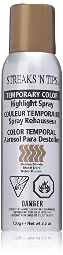 Streaks N Tips Temporary Color Highlight Spray Golden Blonde (Best Color Streaks For Blonde Hair)