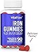 Iron Supplement Gummy Vitamins for Women, Men & Kids | Iron Gummies Include Multivitamin + B Complex, Vitamin C, A, Biotin & Zinc - Increases Hemoglobin & Helps with Anemia (90 Gummies)