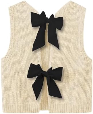 GORGLITTER Women's Pearl Knit Crop Tops Beaded Asymmetrical Button