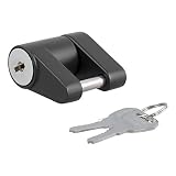 CURT 23521 Black Trailer Coupler Lock, 1/4-Inch Pin Diameter, Up to 3/4-Inch Coupler Span