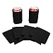 E-Living 330ML (12 OZ) Collapsible Neoprene Can/Beer/Bottle/Beverage Cooler/Coolie/Cover/Insulator/Holder/Huggie/Sleeve for Cola/Beer/Soda - 6 Pack (Black)