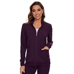 COZYFIT Scrub Jackets for Woman, Zip Front Nurse