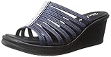 Skechers Cali Women's Rumblers Hot Shot Wedge Sandal, Navy, 7 B(M) US