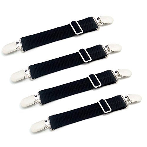 Adjustable Bed Sheet Corner Holders Elastic Grippers Suspenders Holder