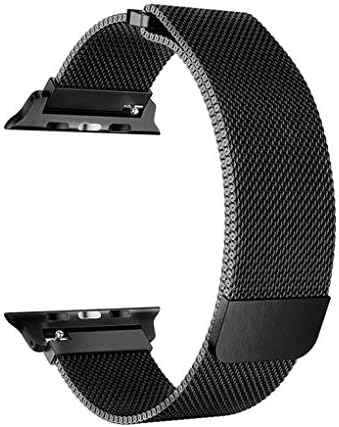OROBAY Compatible with Watch Band 38mm 40mm, Stainless Steel Milanese Loop with Magnetic Band Compatible with Watch Series 4 Series 3 Series 2 Series 1, Black