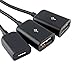 NYKKOLA 3 in 1 USB OTG Cable Adapter, Micro USB Hub USB OTG Extension Adapter for Smartphone and Tablet
