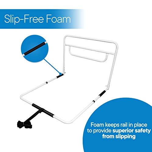 RMS Single Hand Bed Rail Adjustable Height Bed Assist Rail Bedside