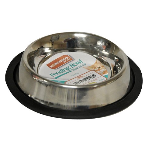 King Fisher Stainless Steel Non Slip Cat Bowl, 15 cm