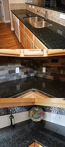 image for EZ FAUX DECOR Marble Self Adhesive Granite Black Roll Kitchen Countert