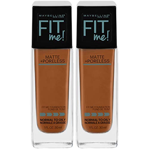 Maybelline New York Fit Me Matte + Poreless Liquid Foundation Makeup, Warm Coconut, 2 Fluid Ounce