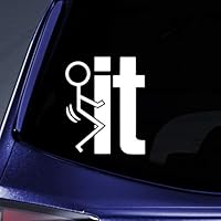 Bargain Max Decals - FK IT Funny JDM Sticker Decal Notebook Car Laptop 5" (White)