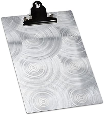 Menu Solutions ALSIN17-CLIP Single Panel Aluminum Clipboard Menu Board with Swirl Finish 11" x 17"