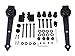 TMS TSQ08-Dark Modern American Style Barn Wood Sliding Door Hardware Closet Set, Black