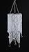 FlavorThings 2 Tiers Clear Beaded Hanging Chandelier Light Fixture W8.5 X H20.5 Great idea for Wedding Chandeliers Centerpieces Decorations and Any Event Party Home Decor (Clear Non-Iridescent)