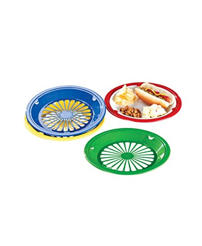 Miles Kimball Plastic Paper Plate Holders- Set Of 9 - Assorted Colors