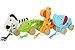 Pidoko Kids Pull Along Walking Toys - 4 Animals Gift Set for Toddlers Boys and Girls