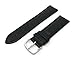 JP Leatherworks Mens Genuine Italian Leather Watchband Chronograph Style Black 18mm Watch Band