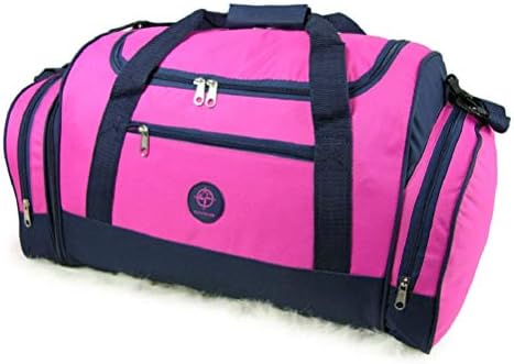 Mens Womens Ladies Simple Gym Sports Travel Holdall Grip Maternity Strong Bag (Pink)