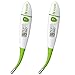 Oral Thermometer, Habor Digital Medical Thermometer Fast 10 Second Reading Rectal and Axillary Thermometer with Fever Alarm for baby Kids and Adults 2-Pieces