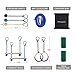 Sunnyglade Backyard Ninja Line Hanging Obstacle Course/Slackers Ninja Line Accessories for Kids - 40ft Slackline Kit with 2 Bars, 3 Fists & 2Rings Perfect Ninja Warrior Training Equipment