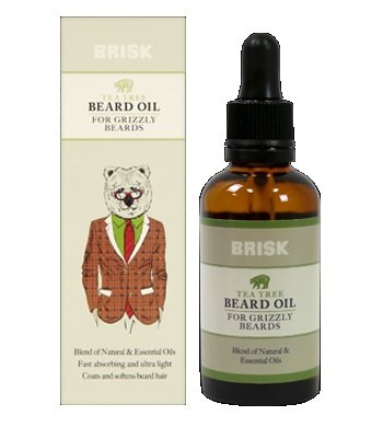 Brisk Tea Tree Beard Oil, 1.7oz Each (Pack of 2)