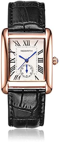 Women Quartz Watch Luxury Brand Leather strap Rectangle Dial Roma Number with Fake Small Dial Womens Watches Female Wristwatch on Sale