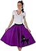 1950s Purple Poodle Skirt for Women with Musical Note Printed Scarf | Purple Girls Sock Hop Skirt | One Size for Teen and Adult | Halloween Women 50s Costume