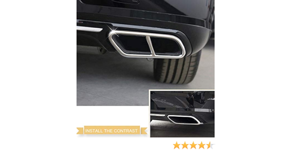 HIGH FLYING Para S90 V90 2017 2018, tubo de escape cromado, 2 unidades de acero inoxidable