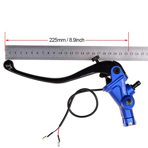 WOOSTAR 7/8" 22mm Universal Motorcycle Modified Hydraulic Brake Master Cylinder Hydraulic Pump Clutch Levers Set Kit with Fluid Reservoirs (Red)