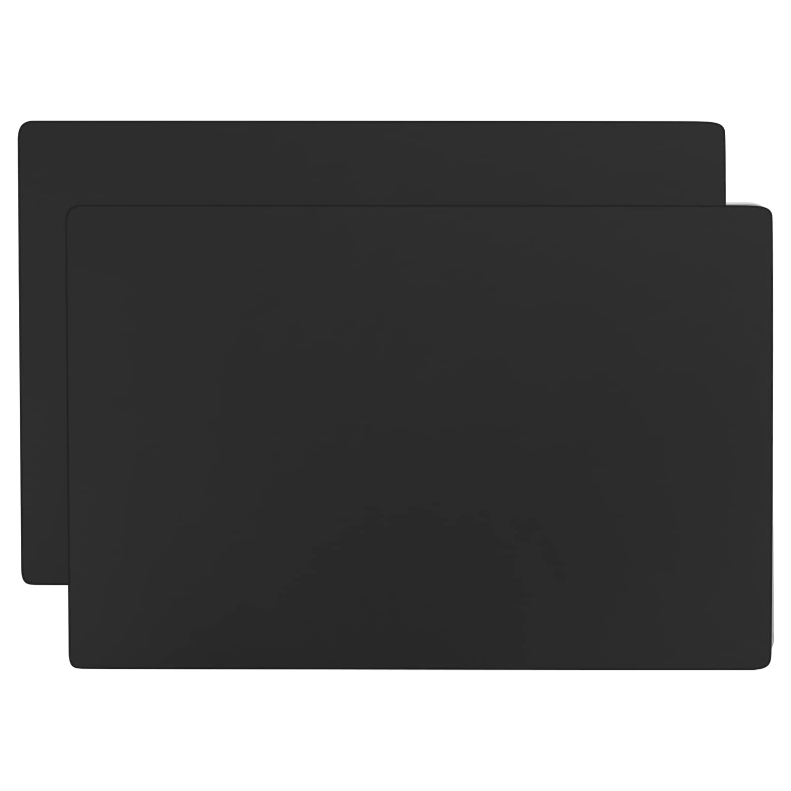 Photo 1 of 2 Pack Silicone Mats for Kitchen Counter, Treerit 23.62" x 15.75" Thick Large Silicone Mat, Nonskid Heat Resistant Countertop Protector, Easy to Clean, Black