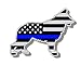 German Shepard Silhouette K9 Blue Line American Flag Subdued Sticker Decal for Car Truck Laptop Cup