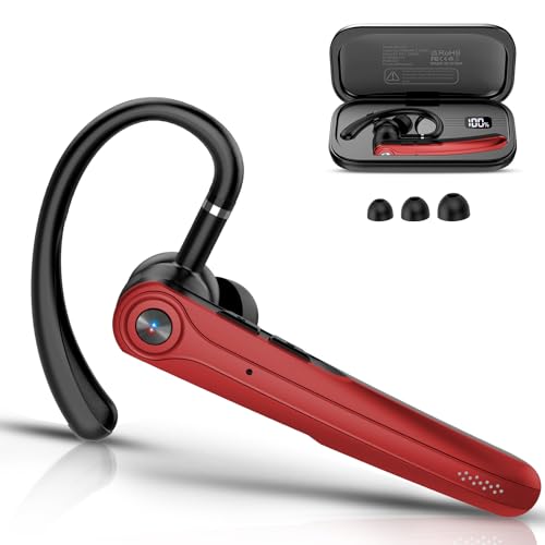 Bluetooth Headset V5.4 Wireless Freisprech Telefon mit CVC 8.0 und ENC Dual Mikrofon, Bluetooth Ohrhörer kabellos mit 25h Sprechzeit, 120h Standby Headset Handy