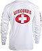 Ann Arbor T-shirt Co. Lifeguard | White Guard Unisex Uniform Costume Long Sleeve T-Shirt for Men Women - White, L