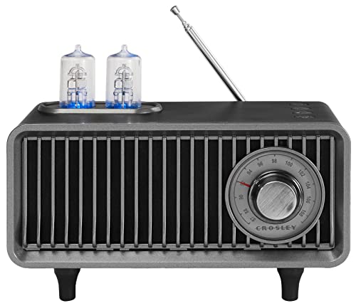 Crosley CR3043A-BK Milton Portable Rechargeable FM Radio with Bluetooth Receiver and USB Playback, Black