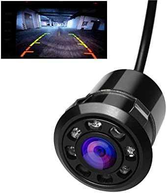 Comfkey Car Backup Rear Camera - 170 Wide Angle 8 Infrared Night Vision LED Waterproof High Definition Color License Plate Car Camera HD Glass Lens Automotive Backup Cameras