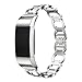 AutumnFall Genuine Stainless Steel Bracelet Smart Watch Band Strap for Fitbit Charge 2 (Sliver)