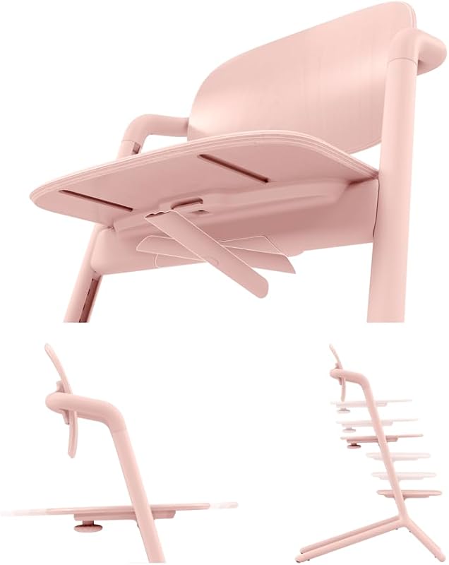 Gold LEMO Seggiolone 4-in-1, 0 - 99 Anni, Dalla Nascita, Include Sdraietta, Sedile per Bambini, Vassoio, Riduttore per Neonati, Poggiatesta e Adattatore, Alluminio/Plastica, Pearl Pink (Rosa)