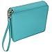 Miraclekoo 120 Slots PU Leather Pencil Holder Pencil Case Large Capacity Multi-layer Pencil Bag (Turquoise)